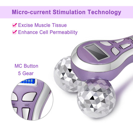 Masajeador facial con vibración de microcorriente 4D