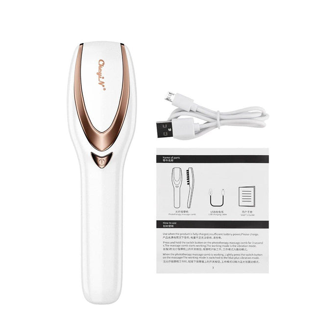 Electric Phototherapy Scalp Massager: Hair Loss Prevention & Blood Circulation Boost - Wnkrs