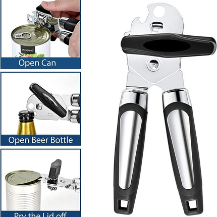 Manual Can Opener Smooth Edge Heavy Duty Stainless Steel Blades Beer Opener - Wnkrs