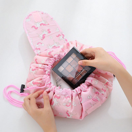 Portable & Waterproof Drawstring Cosmetic Bag - Multifunctional Travel Makeup Organizer - Wnkrs