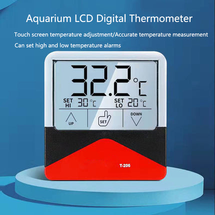 Thermomètre externe pour aquarium à écran tactile numérique LCD