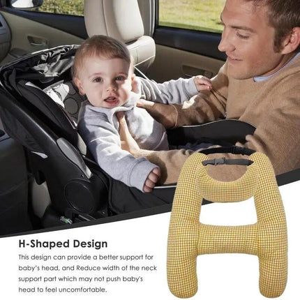 Comfort Kid & Adult Car Seat Neck Support Pillow - H-Shape Travel Cushion for Safe, Cozy Journeys - Wnkrs