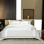 Glaçure Mira blanche / Ensemble de draps de lit 4 pièces 20 m