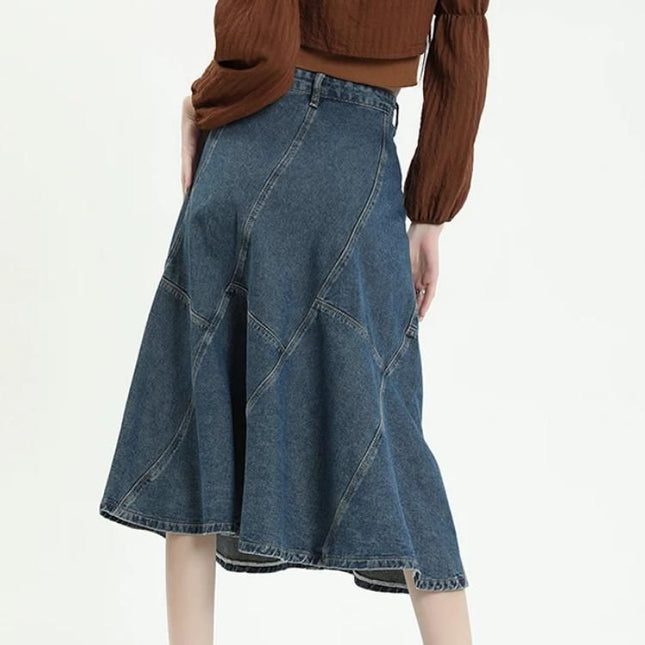 Jupe trompette élégante taille haute en A pour femme