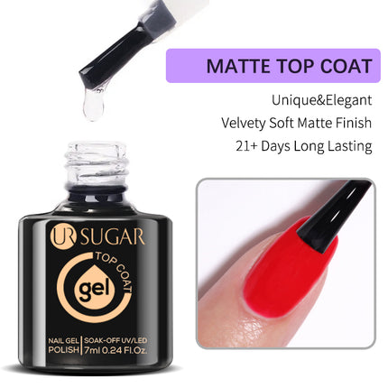 Esmalte de uñas en gel reforzado y capa superior de 7 ml