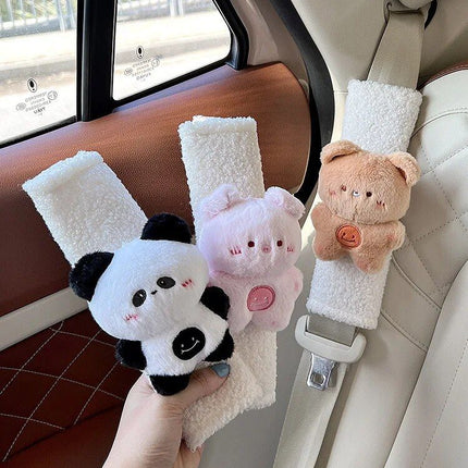 Plush Doll Rabbit Bear Car Seat Belt Shoulder Cover - Wnkrs