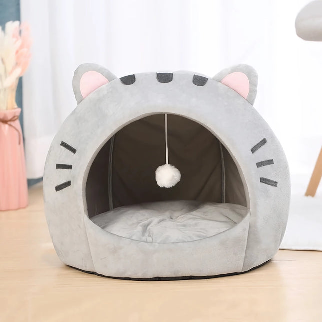 Cozy Cat Bed Cave – Niche douce et chaude pour chats et petits chiens