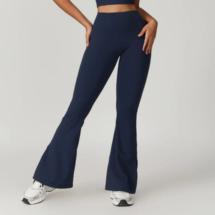 Pantalones de yoga acampanados de cintura alta para mujer