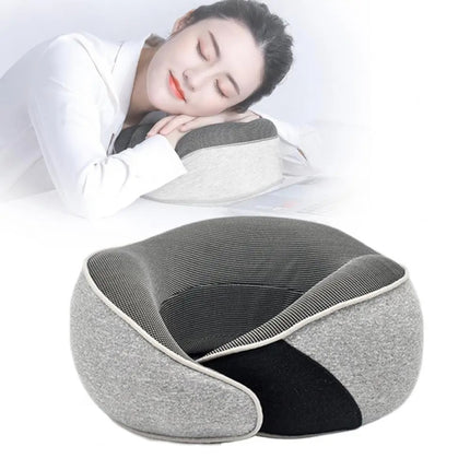 Almohada cervical ergonómica de viaje en forma de U con espuma viscoelástica