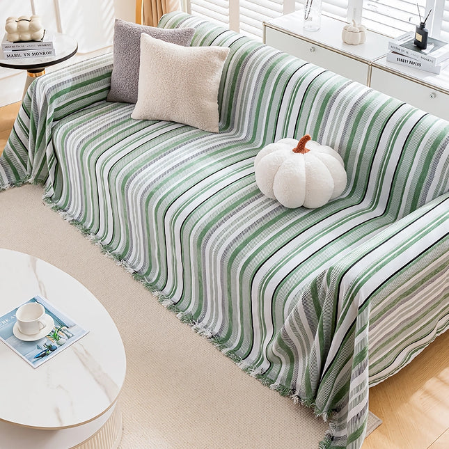 Striped Chenille Sofa Cover