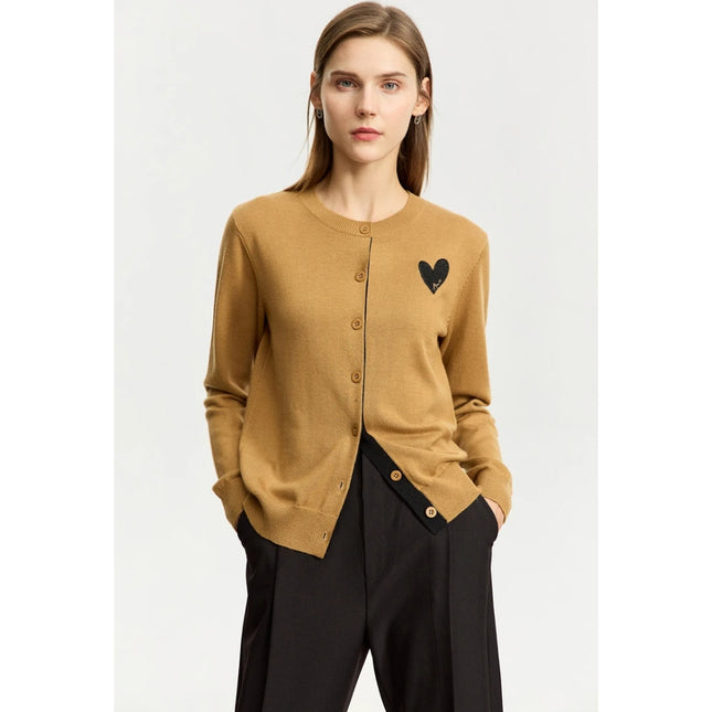 Cárdigan de punto minimalista para mujer