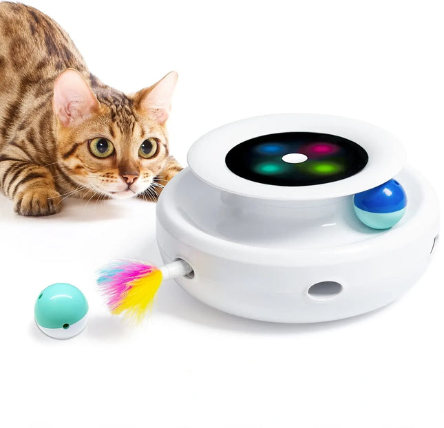 Jouet intelligent pour chat 2 en 1