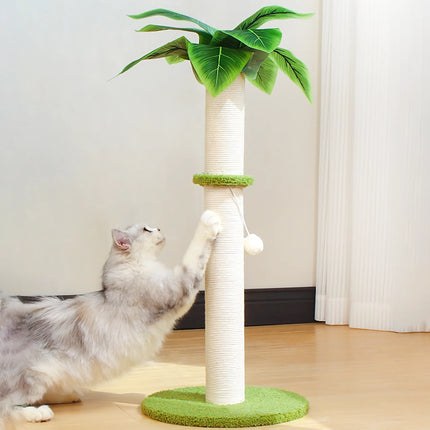 Arbre à chat interactif avec boules suspendues - Jouet pour chat en sisal