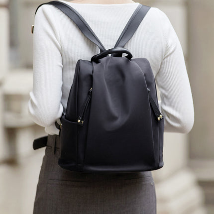 Sac à dos en cuir véritable de grande capacité pour femme