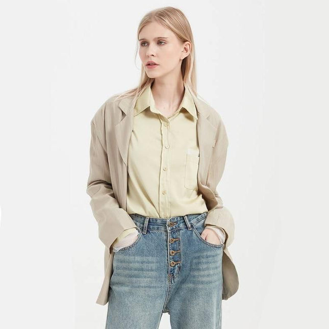 Blazer kaki élégant pour femme
