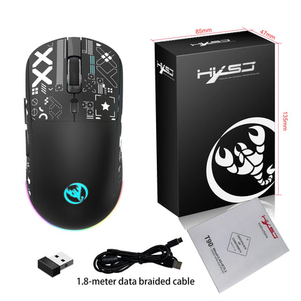 T90 Wireless Bluetooth RGB Mouse