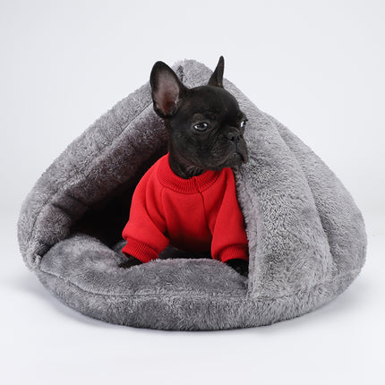 Lit pour chien en peluche confortable