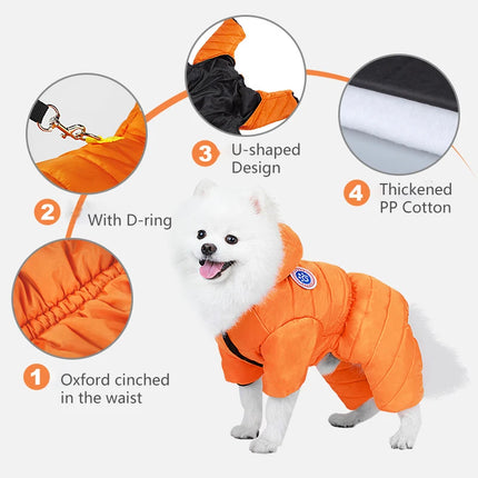 Combinaison d'hiver chaude et imperméable pour chien