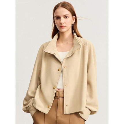 Manteau militaire minimaliste pour femme