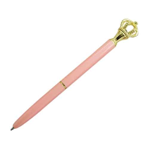 Glamour Pink Crown Design Fine Ballpoint Pen