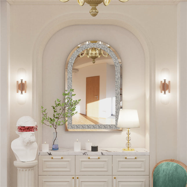 Miroir argenté Crystal Crush Diamond