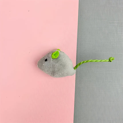 Ratón de peluche interactivo y colorido para gatos