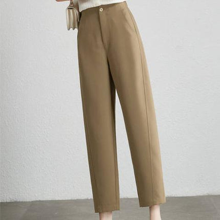 Pantalon sarouel court marron pour femme