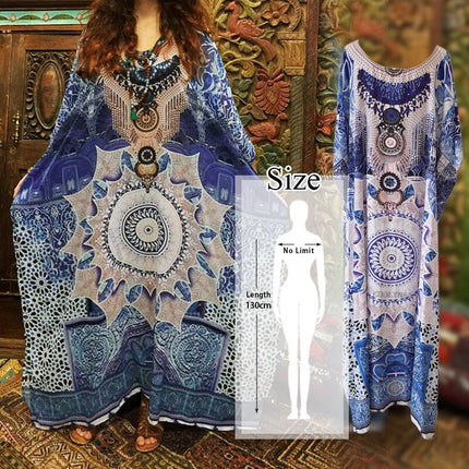 Women's Boho Style Printed Dress - Wnkrs