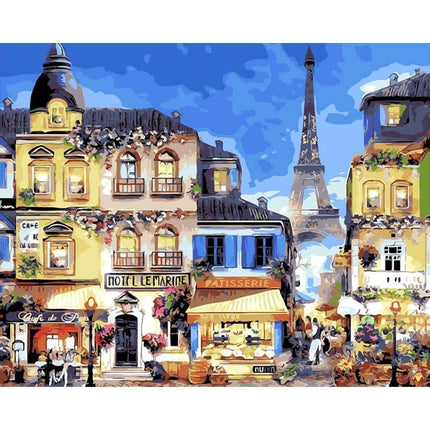 DIY Paris Street Landscape Painting by Numbers - Wnkrs