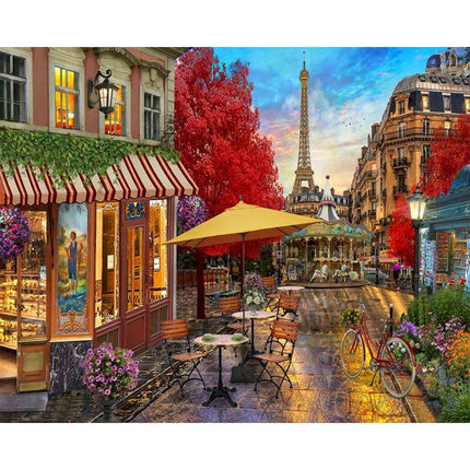 DIY Paris Street Landscape Painting by Numbers - Wnkrs