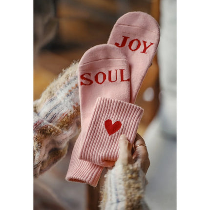 Chaussettes mi-hautes pour femmes avec lettres Love