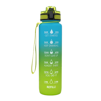 1000ml Sports Water Bottle Gradient Plastic Water Cup - Wnkrs