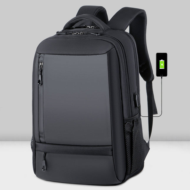 Mochila para ordenador multifunción para hombre, sencilla, impermeable