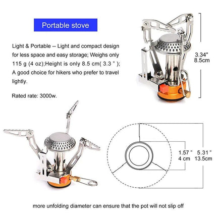 Portable Titanium Gas Stove for Outdoor Adventure – Lightweight, Durable, & Compact - Wnkrs