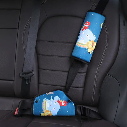 Kid's Comfort Car Seatbelt Protector with Cartoon Design - Wnkrs