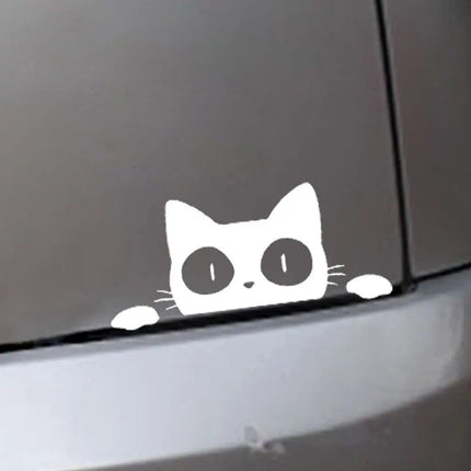 Reflective Peeking Cat Decal - Wnkrs