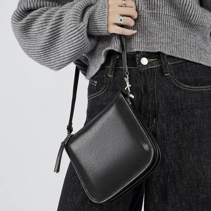 Sac à bandoulière en cuir véritable pour femme