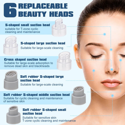 Aspirador de poros eléctrico y limpiador facial