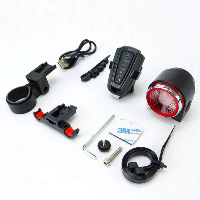 Wireless LED Bicycle Rear Light with Alarm and Brake Indicator - Wnkrs