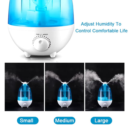 Humidificador de aire doméstico de 4000 ml con boquillas dobles