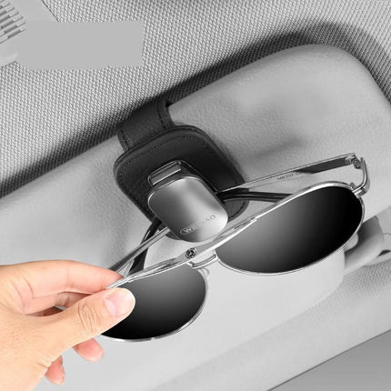 Luxury Leather Sun Visor Car Glasses Storage Clip - Wnkrs