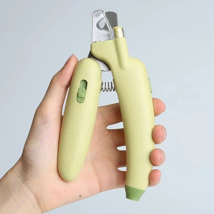 Banana Shaped LED Pet Nail Clipper & Multi-Functional Sharpener for Cats and Dogs - Wnkrs