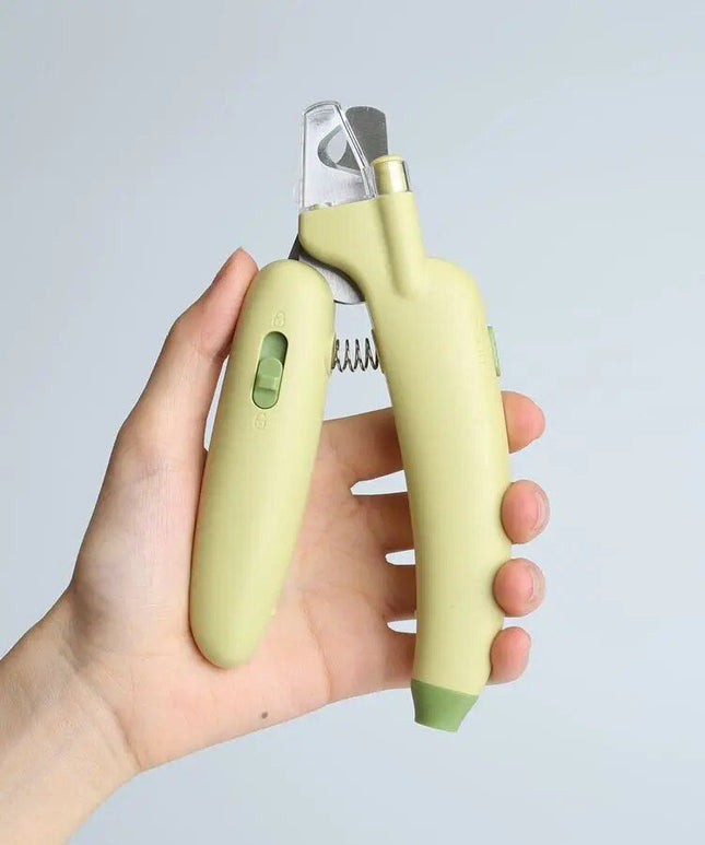 Banana Shaped LED Pet Nail Clipper & Multi-Functional Sharpener for Cats and Dogs - Wnkrs