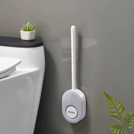 Brosse de toilette en silicone souple et écologique avec support