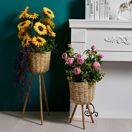 Floor - standing flowerpot straw furniture - Wnkrs