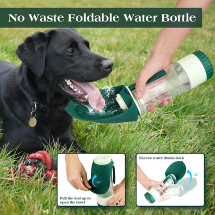 Bouteille d'eau et récipient de nourriture portable 2 en 1 pour chien pour activités de plein air