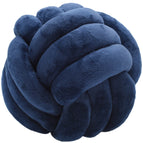 Boule nouée en velours bleu / Avec noyau