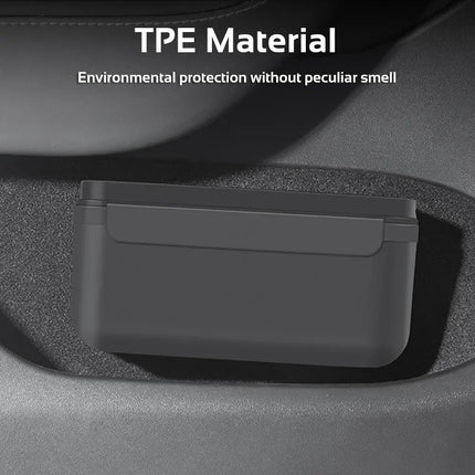 Caja de almacenamiento para automóvil con pegamento de velcro para Tesla Model 3/Y