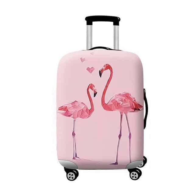 Fashion Dustproof Protective Flamingo Print Travel Suitcase Cover - Wnkrs