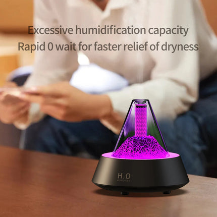 USB Ultrasonic Aroma Diffuser with Colorful LED Light - Mini Humidifier